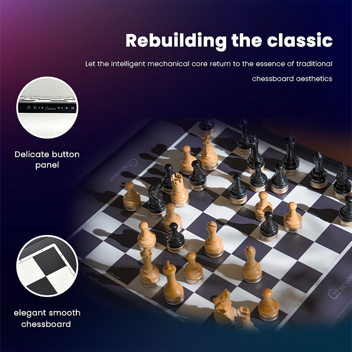 Chessnut Move - Advanced Robotic Chessboard with Wooden Pieces